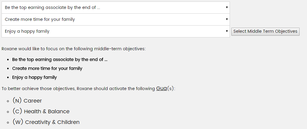 Middle term objectives